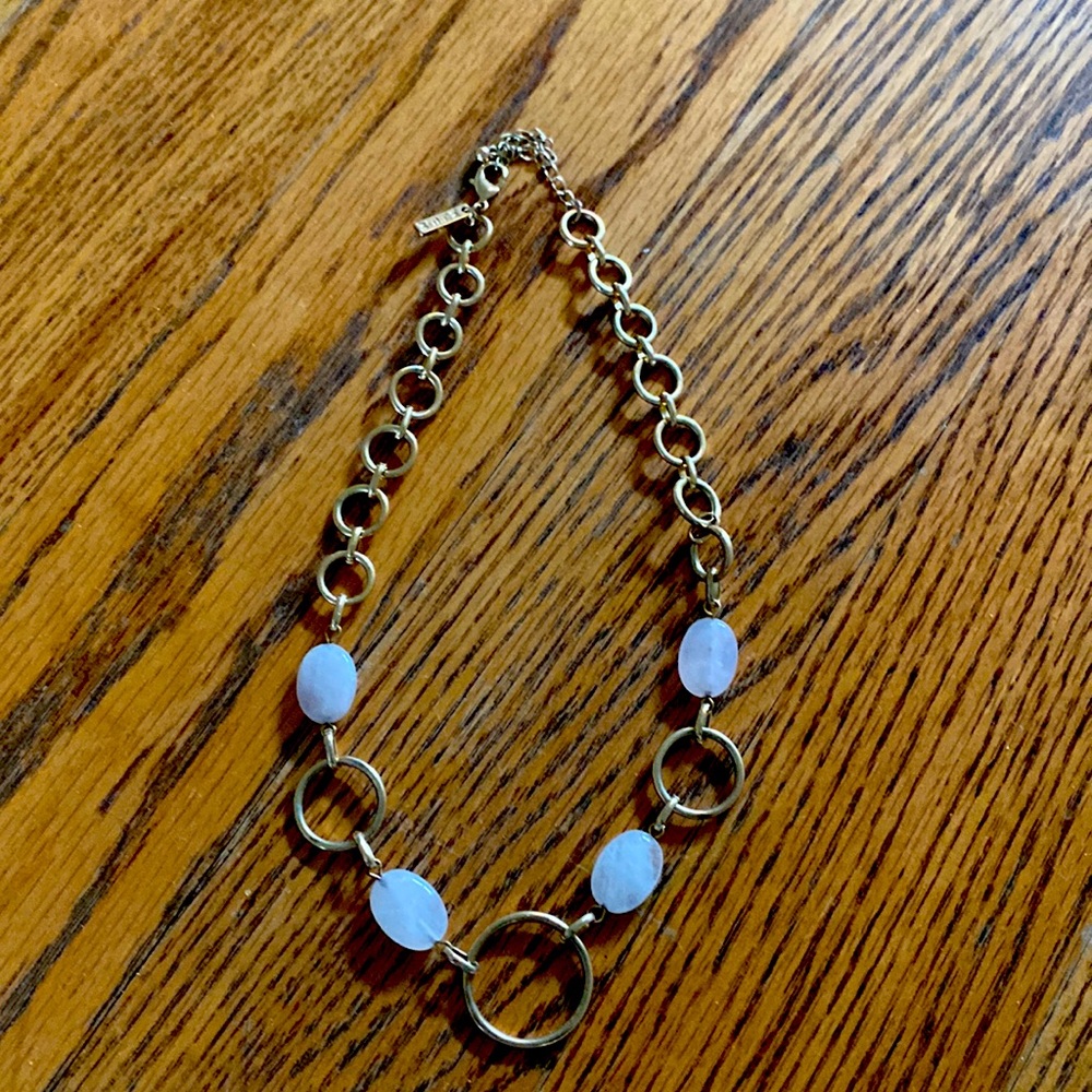 WHBM gold and pink necklace